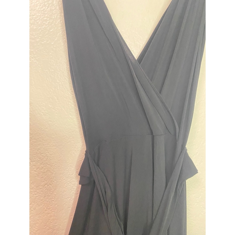 Moschino Cheap and Chic Black Wrap Dress Knotted Shoulder Italy Size 6 - Picture 4 of 9
